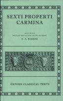 Copertina  Sexti Properti Carmina